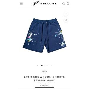 EPTM SHOWROOM SHORTS EP11456 NAVY New In Package Medium $60 With Tags